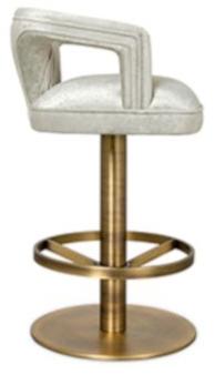 BRABBU Высокий поворотный кожаный табурет с подлокотниками Karoo sun-id-1434318 - Вид №1