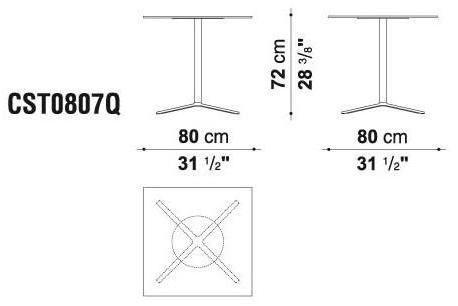 B&B Italia Project Квадратный стол с основанием 4 звезды Cosmos sun-id-1483612 - Вид №2