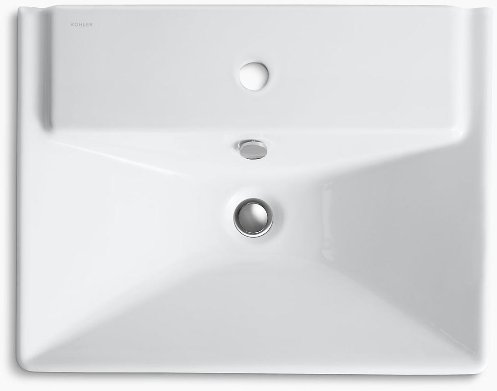 K-5150-1-0 Подвесная раковина настенная прямоугольная Kohler  белая  - Вид №2