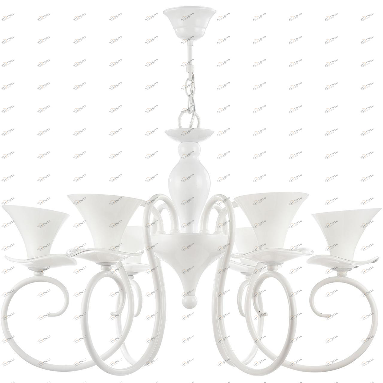 Подвесная люстра Freya Fabre FR2001-PL-06-W FREYA ДИЗАЙНЕРСКИЕ, FABRE 186259 Белый 