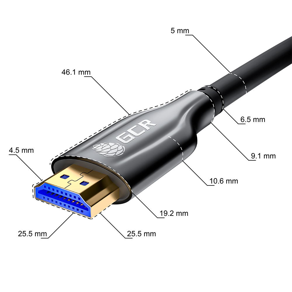 GCR-52441 Gcr кабель 50m оптический hdmi 2.1 8k 60hz, для подключения smarttv, appletv, xbox series x, ps5, Greenconnect Santreyd  - Вид №1