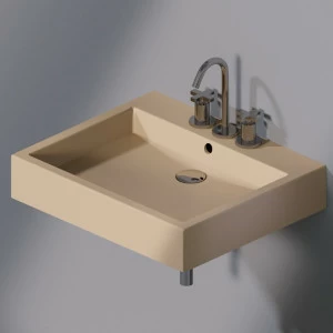 L255131 Подвесная раковина настенная прямоугольная A. e T. Italia  бежевая