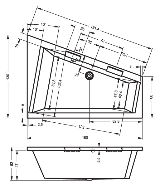 BA9000500000000_lux8 Ванна Riho Doppio Santreyd - Вид №6