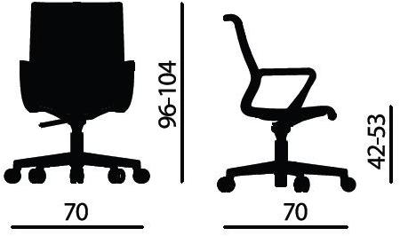 Quadrifoglio Офисное кресло на колесиках Dinamica sun-id-1498967 - Вид №5