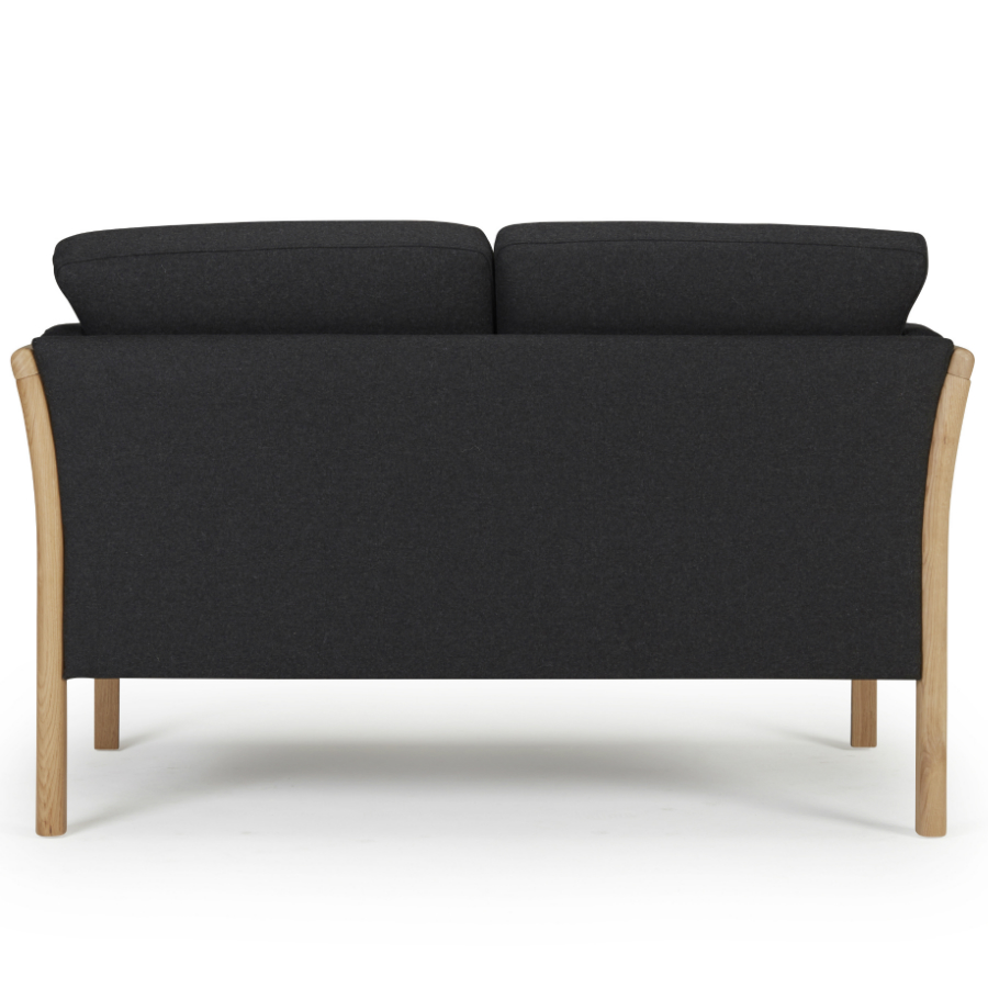 Диван двухместный Aya, цельный лакированный дуб, темно-серый Kragelund 12902202525 - Вид №3