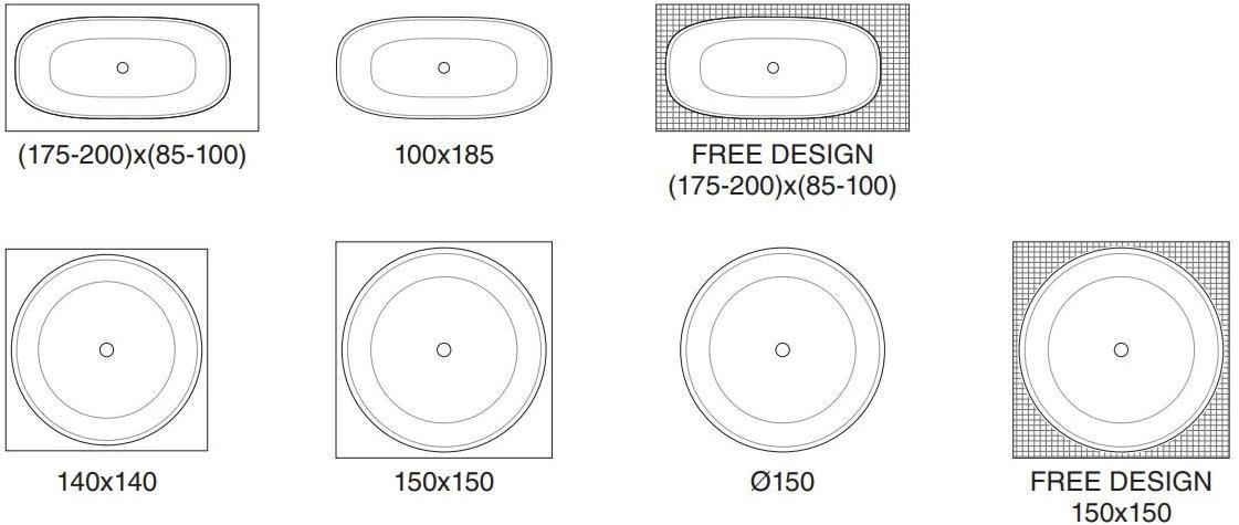 Hidrobox Встраиваемая квадратная ванна Beta fusion sun-id-1394158 - Вид №2