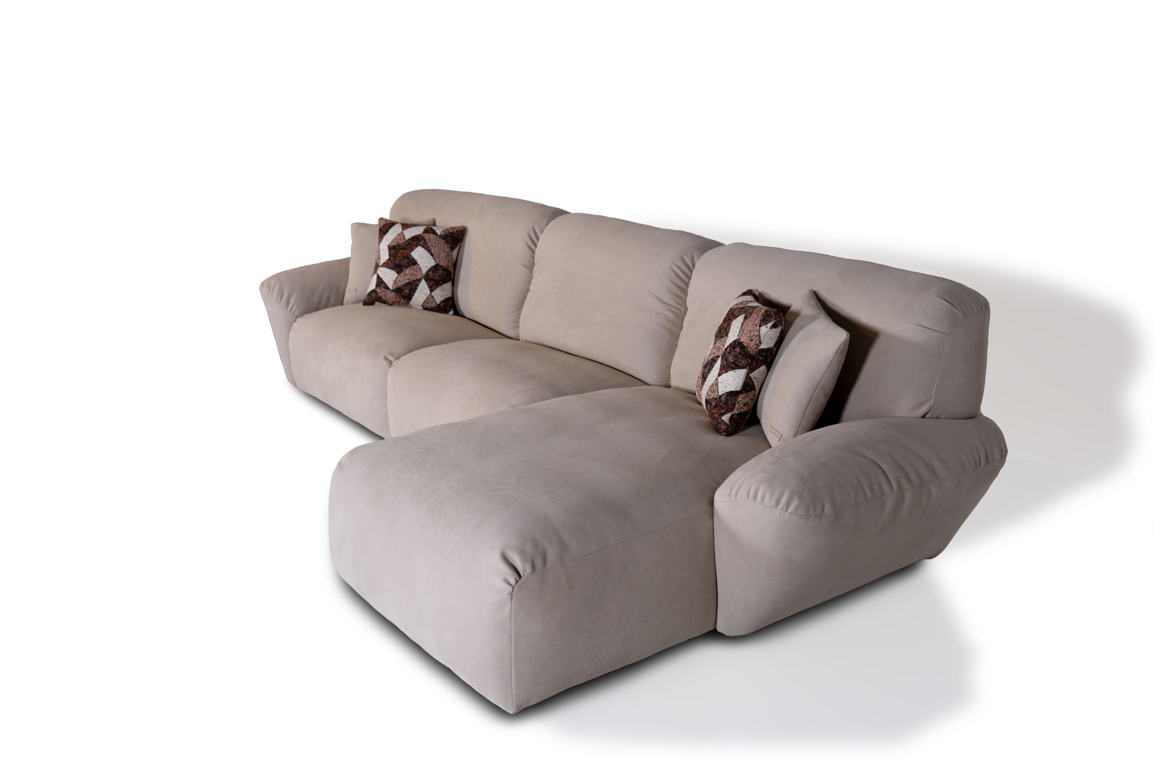 Диван из микрофибры с полуостровом Mantellassi 1926 Beluga ARCH-00112235 - Вид №3