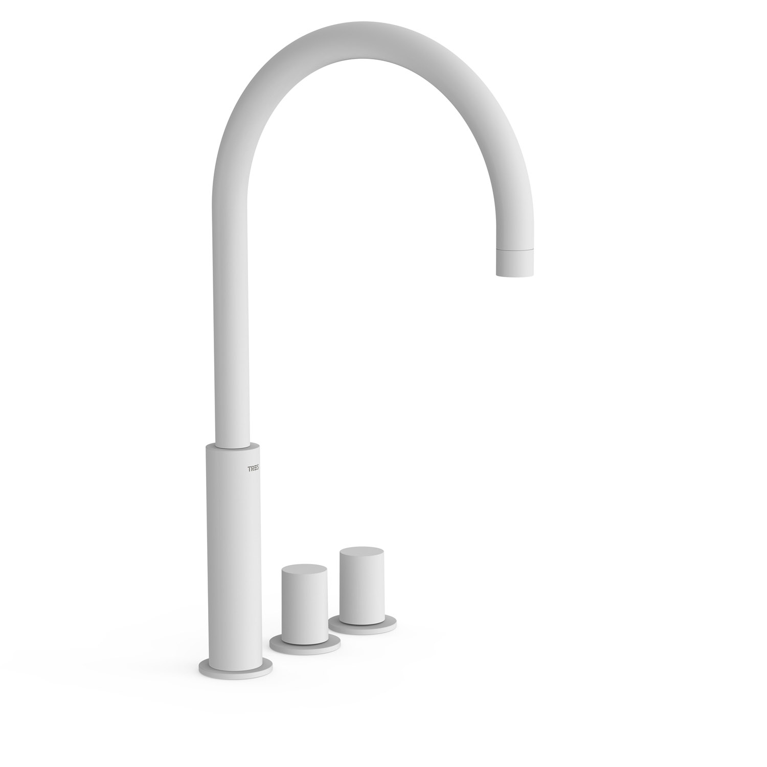 Смеситель для раковины STUDY High, устанавливаемый на бортике с 3 отверстиями-06110502BM TRES 