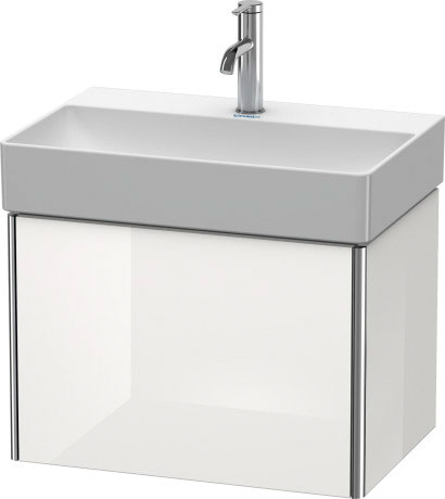 XS406703939 Тумбочка подвесная компакт XSquare #XS4067 584 x 390 мм Скандинавский белый шелковисто-матовый лак Duravit - Вид №3