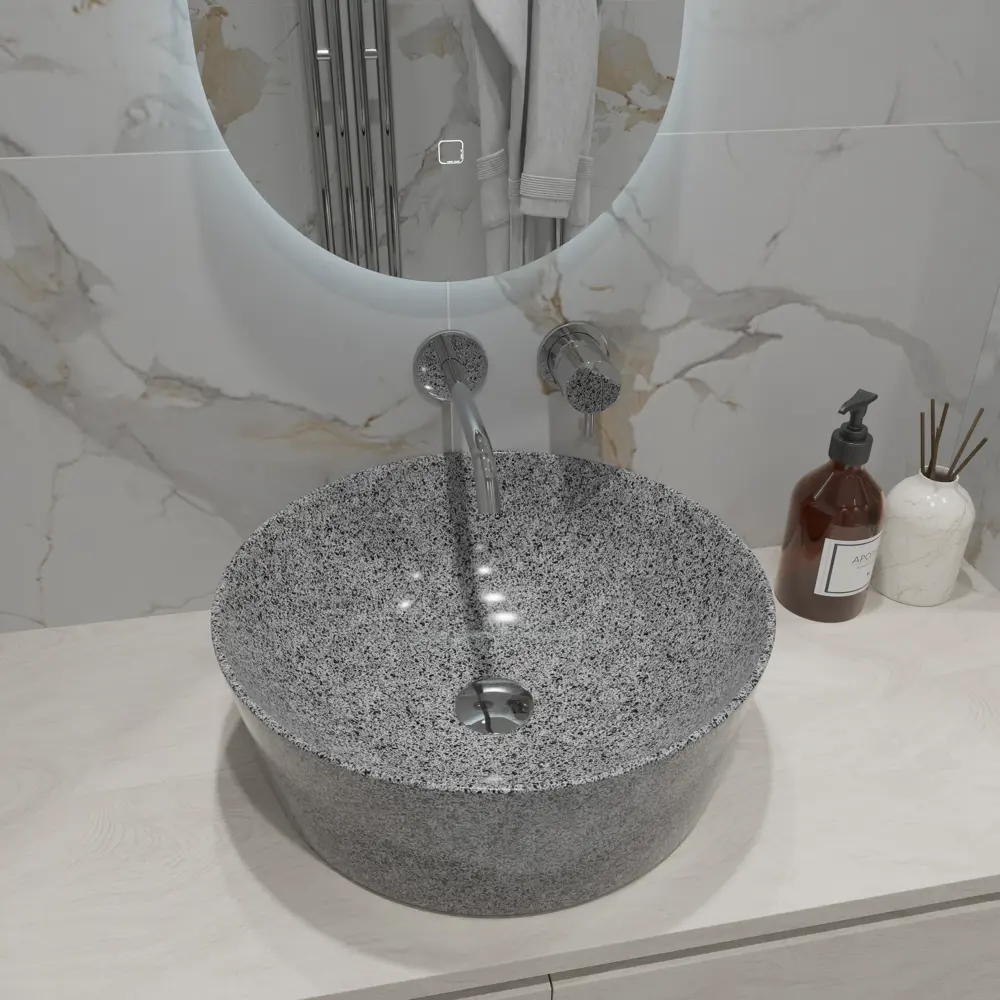 Kirovit Оливия - накладная раковина с мраморным эффектом 42 см 89419678 STLM-1564481 - Вид №2