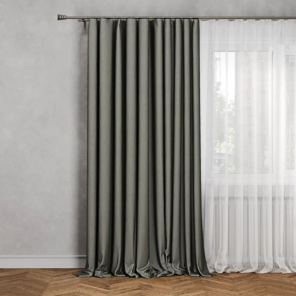 LINEN WAY Штора «Савана» бежевая 145×180 см с ленточной сборкой 82000115