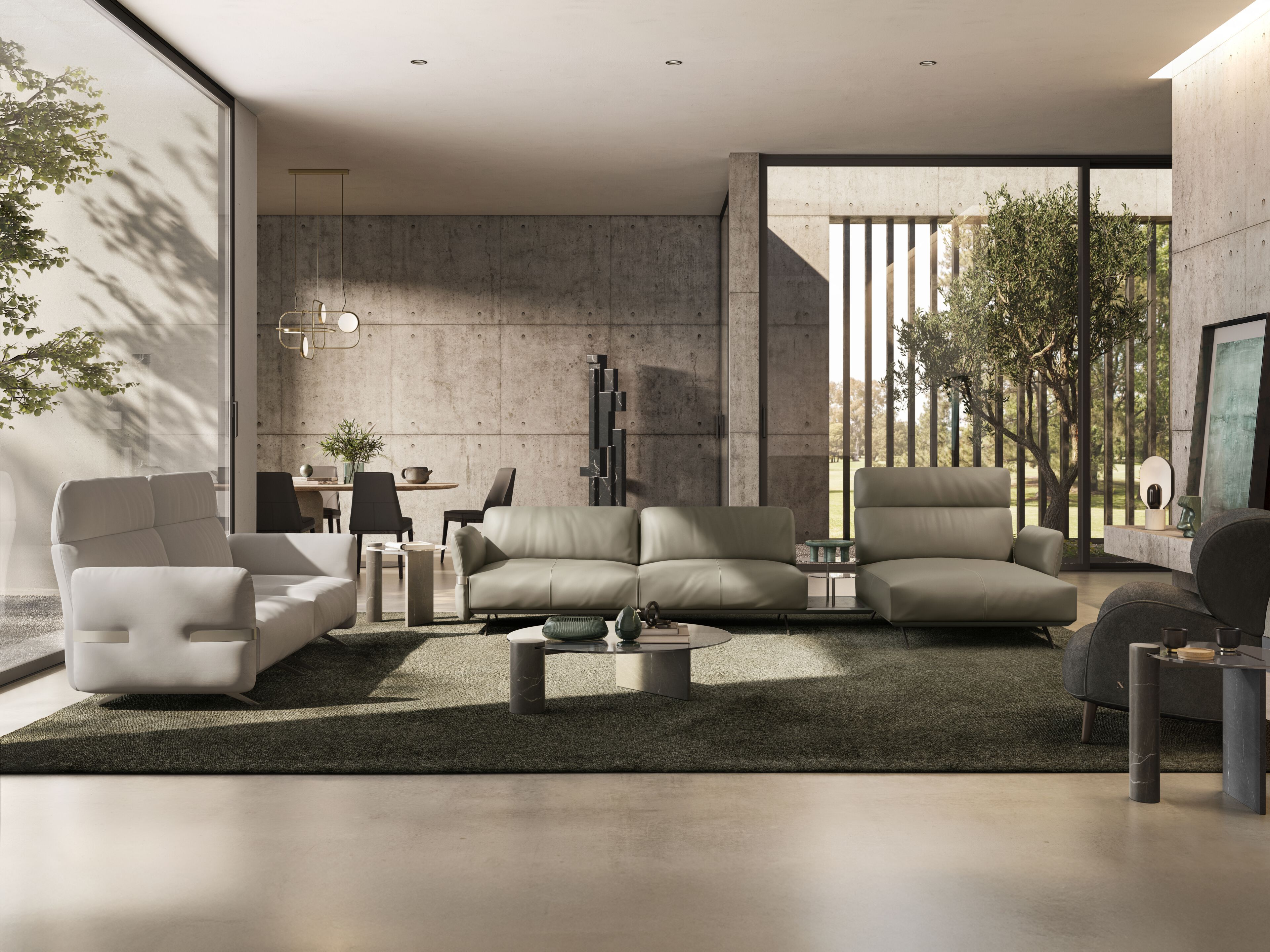 2-местный кожаный диван Natuzzi Italia Solar ARCH-00143847 - Вид №1