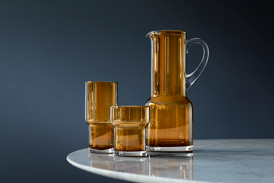 Набор из 2 хайболов 390 мл охра Utility LSA INTERNATIONAL UTILITY 00-3863178 Оранжевый;прозрачный  - Вид №1