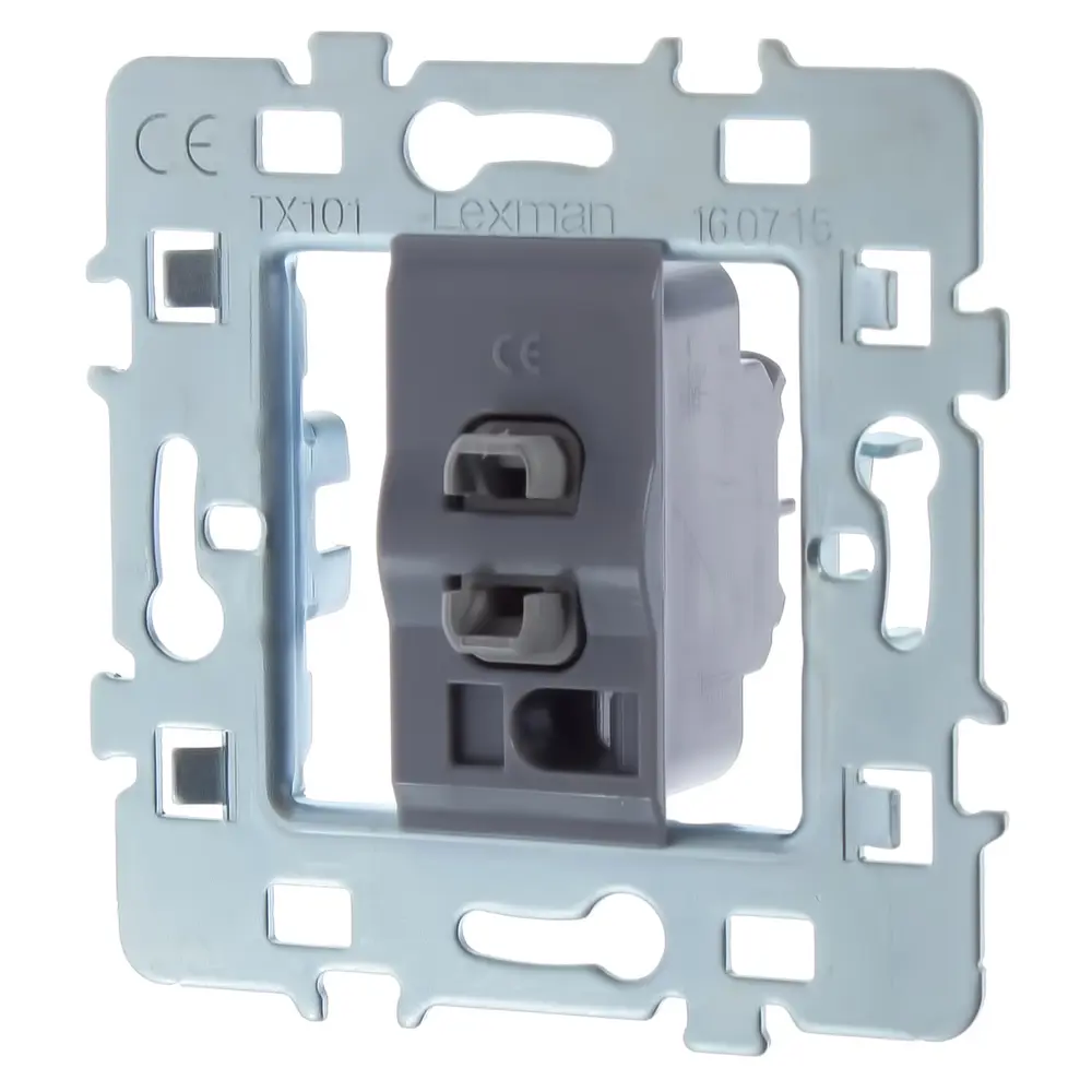 Выключатель встраиваемый Lexman Cosy 1 клавиша, цвет серый 13453324 STLM-2060797 - Вид №1