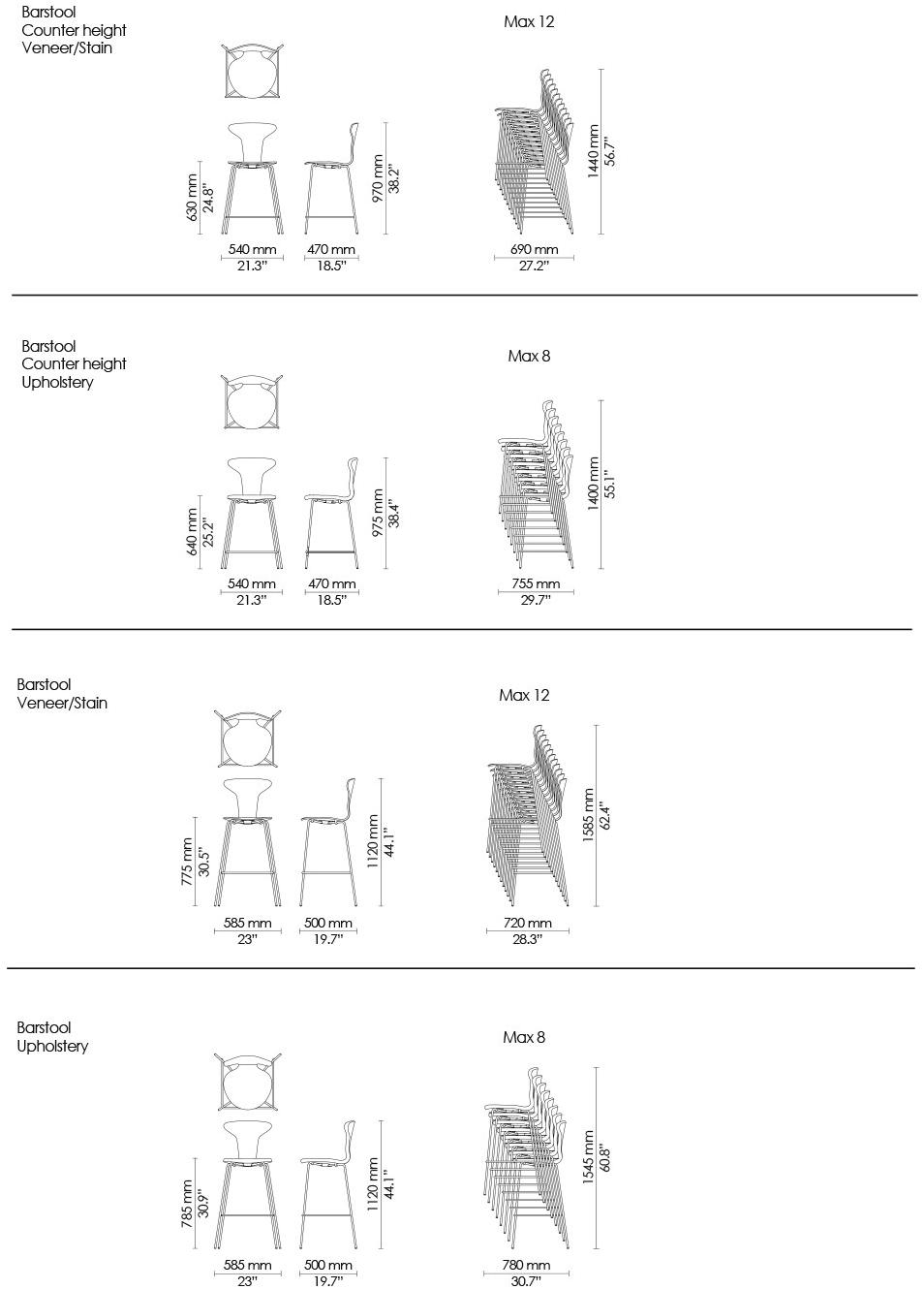 Howe Высокий кожаный табурет со спинкой Munkegaard chair sun-id-1486913 - Вид №1