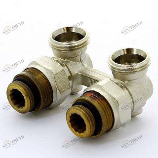 Узел угловой WATTS НВ 3/4"х1/2" радиаторный с шаровым краном 2-трубная система ЕСК 10001886