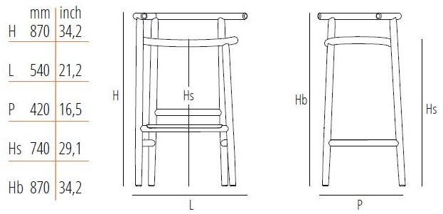 Wiener GTV Design Барный стул из бука Single curve sun-id-1386347 - Вид №7