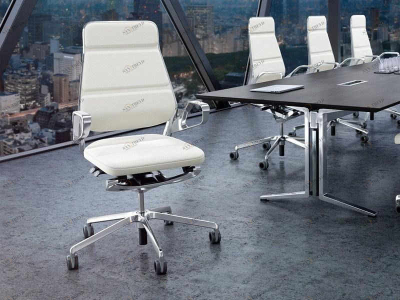 König Neurath Поворотное офисное кресло из кожи с 5 спицами Auray sun-id-1410284