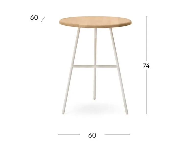 Круглый стол из стали и ясеня Billiani Puccio ARCH-00046599 - Вид №3