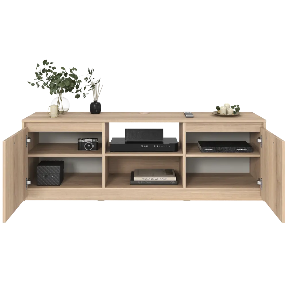 Тумба под телевизор Лион 150x50x41.6 см ЛДСП цвет дуб комано Santreyd STLM-2030773 - Вид №8