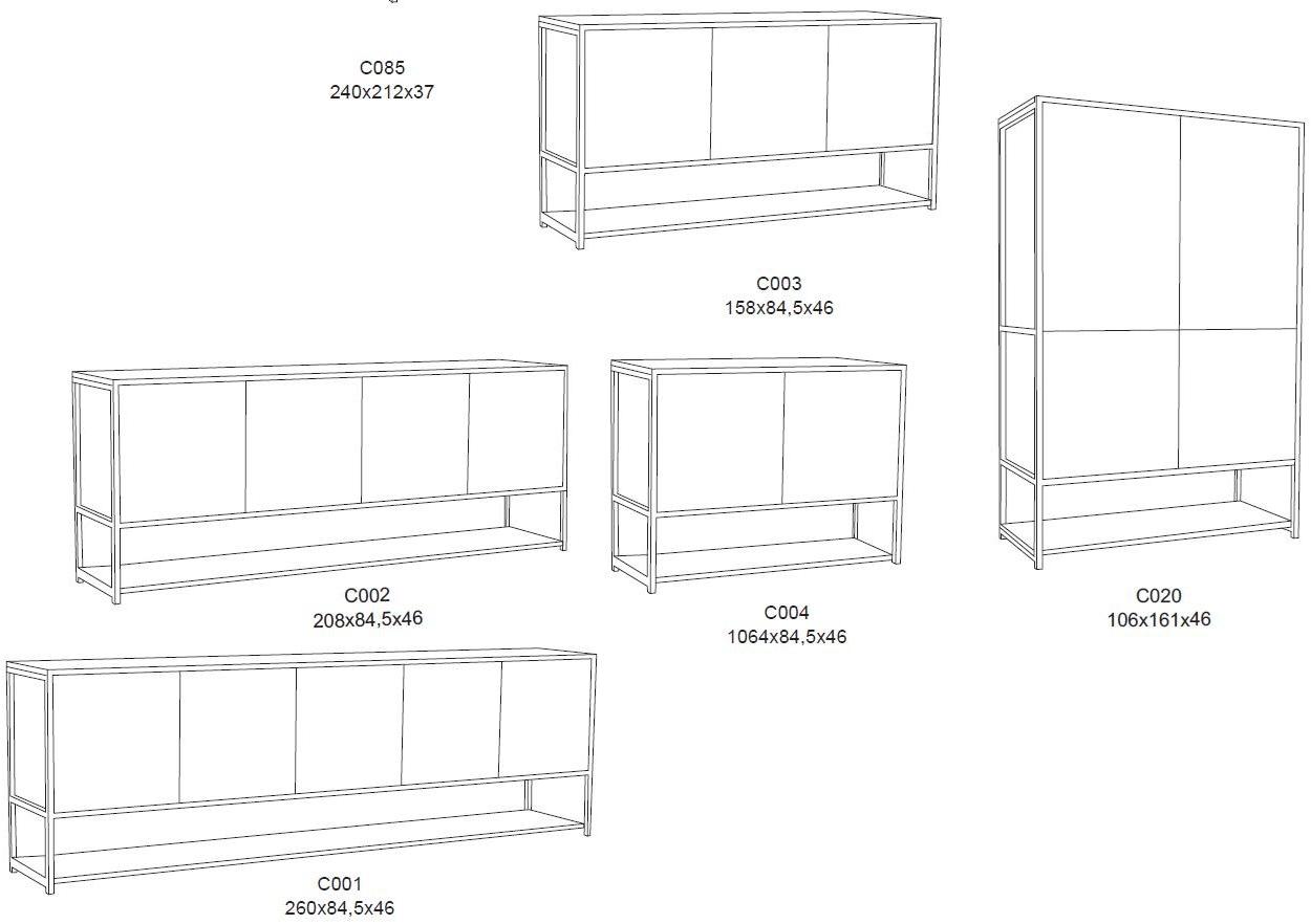 Recor Home Буфет из меламина с распашными дверцами Chicago sun-id-1435872 - Вид №2