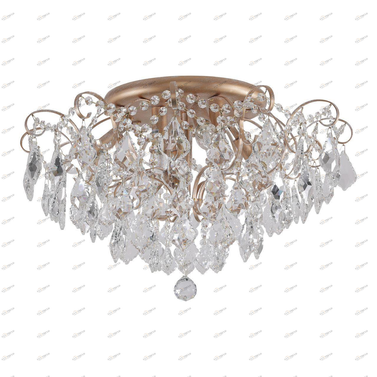 Потолочная люстра Favourite Pluvia 2447-6U FAVOURITE ДИЗАЙНЕРСКИЕ, PLUVIA 336759 Золото;прозрачный 