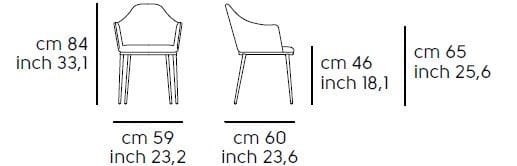 Кожаный стул с подлокотниками Midj ARCH-00121883 - Вид №3