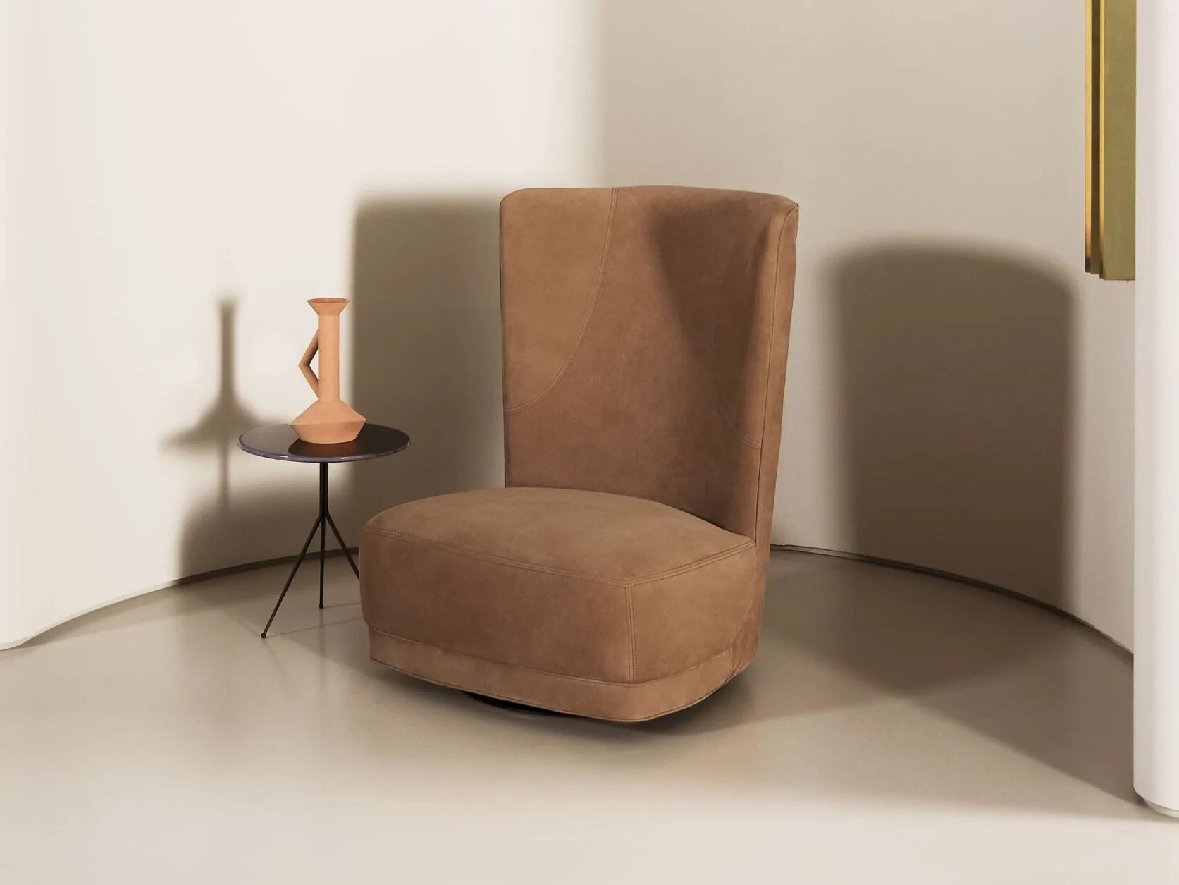 Кожаное вращающееся кресло bergère Baxter ETIENNE BERGÈRE ARCH-00135327 - Вид №3