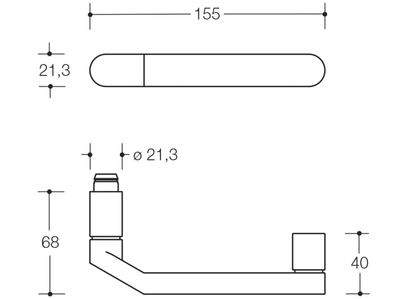273XAH Дверная ручка (х-техник) HEWI Neuheiten BB  - Вид №1