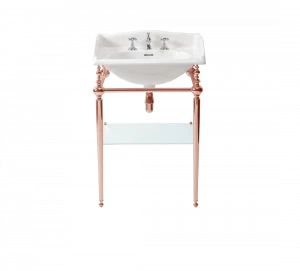 Gentry Home Таз большой белый Victorian Rose gold GH102857