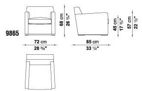 Maxalto Мягкое кожаное кресло с подлокотниками Imprimatur sun-id-1501345 - Вид №2