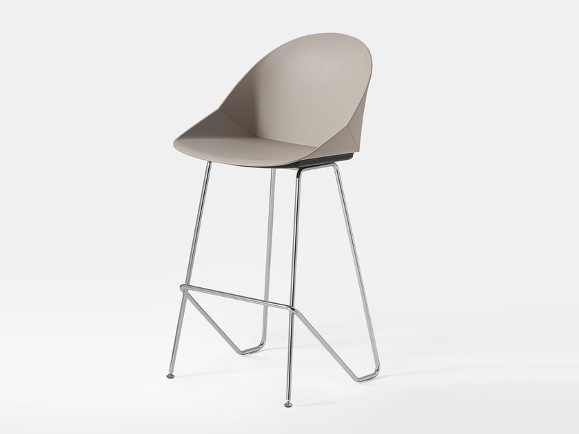 Высокий табурет из полипропилена с подставкой для ног Kastel Kross ARCH-00124174