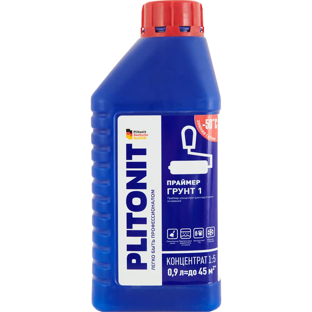 Грунтовка универсальная Plitonit Грунт 1, 0.9 л STLM-2105396