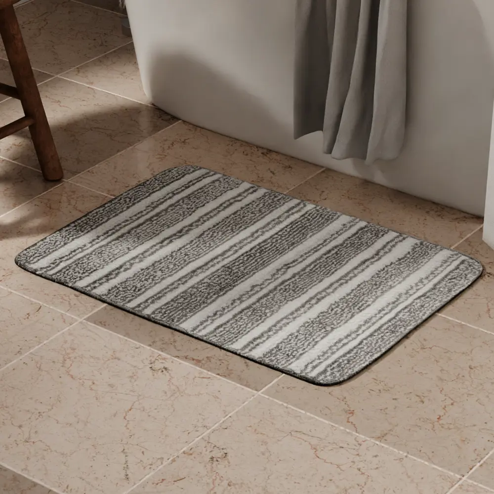 Коврик для ванной LEMER Tocantis — уют и практичность в сером исполнении 89384875 STLM-1578536