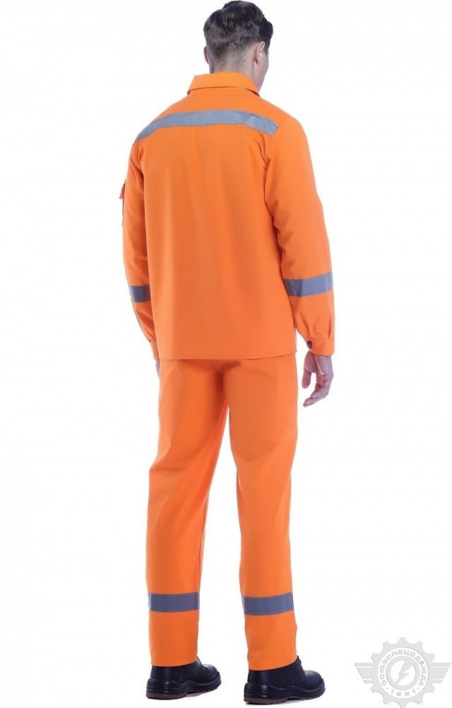 65930 Костюм "Дорожник Флюр" с СВП  Летняя спецодежда  размер 52-54/170-176  - Вид №14