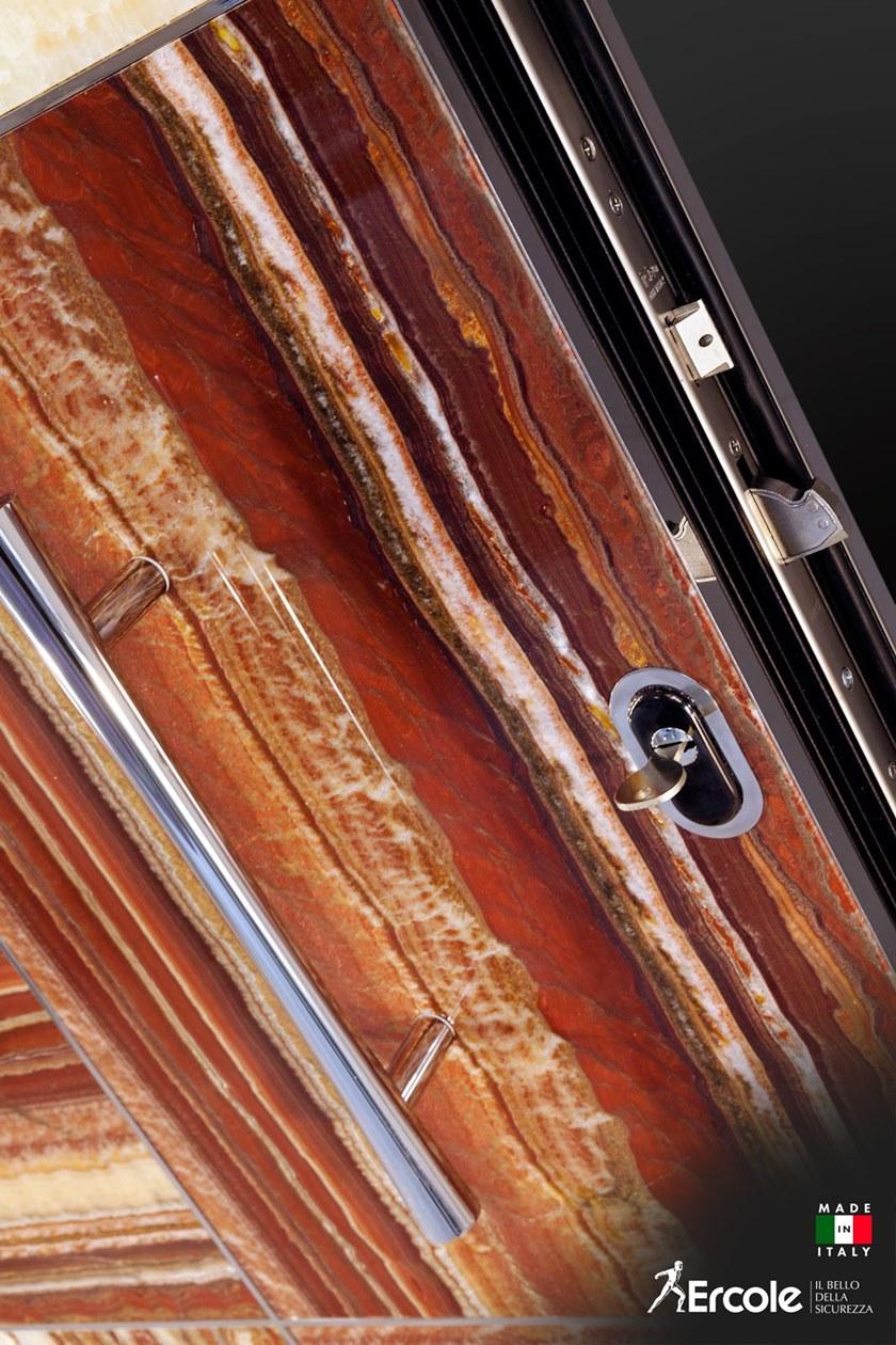 Ercole Бронированная входная дверь из фантастического красного оникса sun-id-1484007 - Вид №5