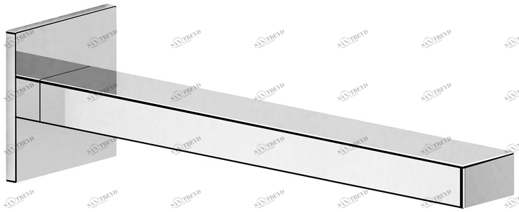Fir Italia Настенный излив из латуни New playone 90 sun-id-1457669