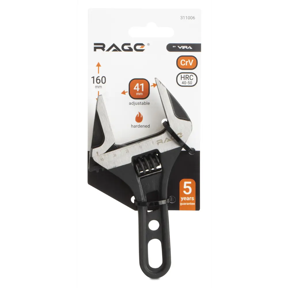 Разводной ключ RAGE с тонкими губками 160 мм, захват 41 мм 84829878 STLM-0055753 - Вид №4