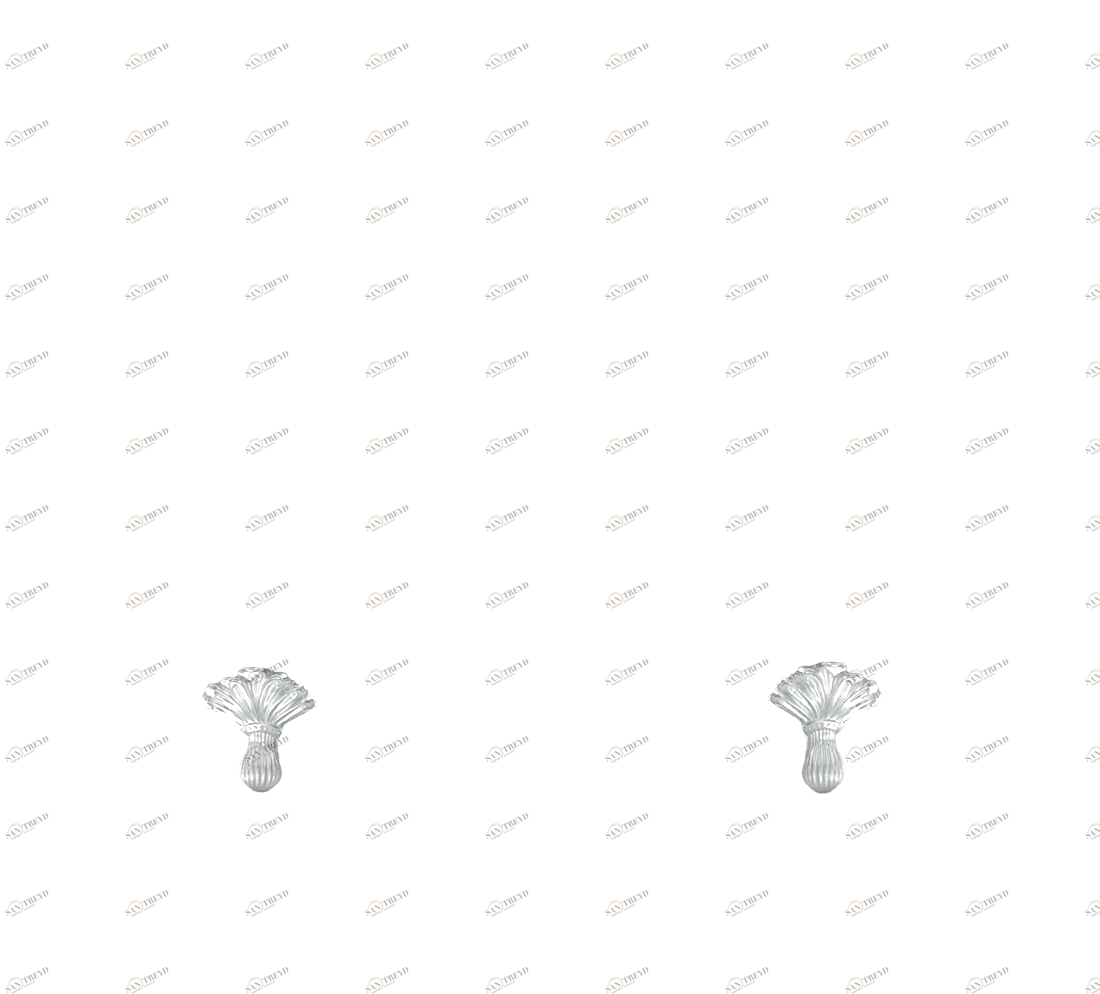 Gentry Home Bexley Cast iron bathtubs with feet Цветок белый GH102023 