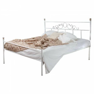 Кованая двуспальная кровать 160х200 с одной спинкой белая "Сандра" FRANCESCO ROSSI САНДРА 134661 Белый
