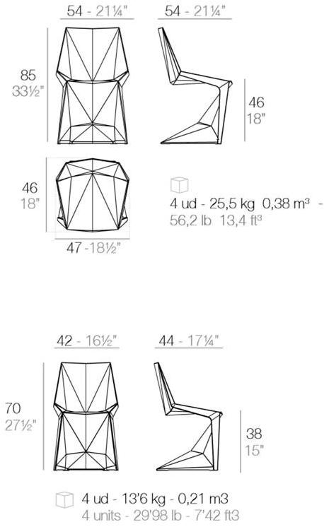 VONDOM Штабелируемый садовый стул Voxel 51033 - Вид №16