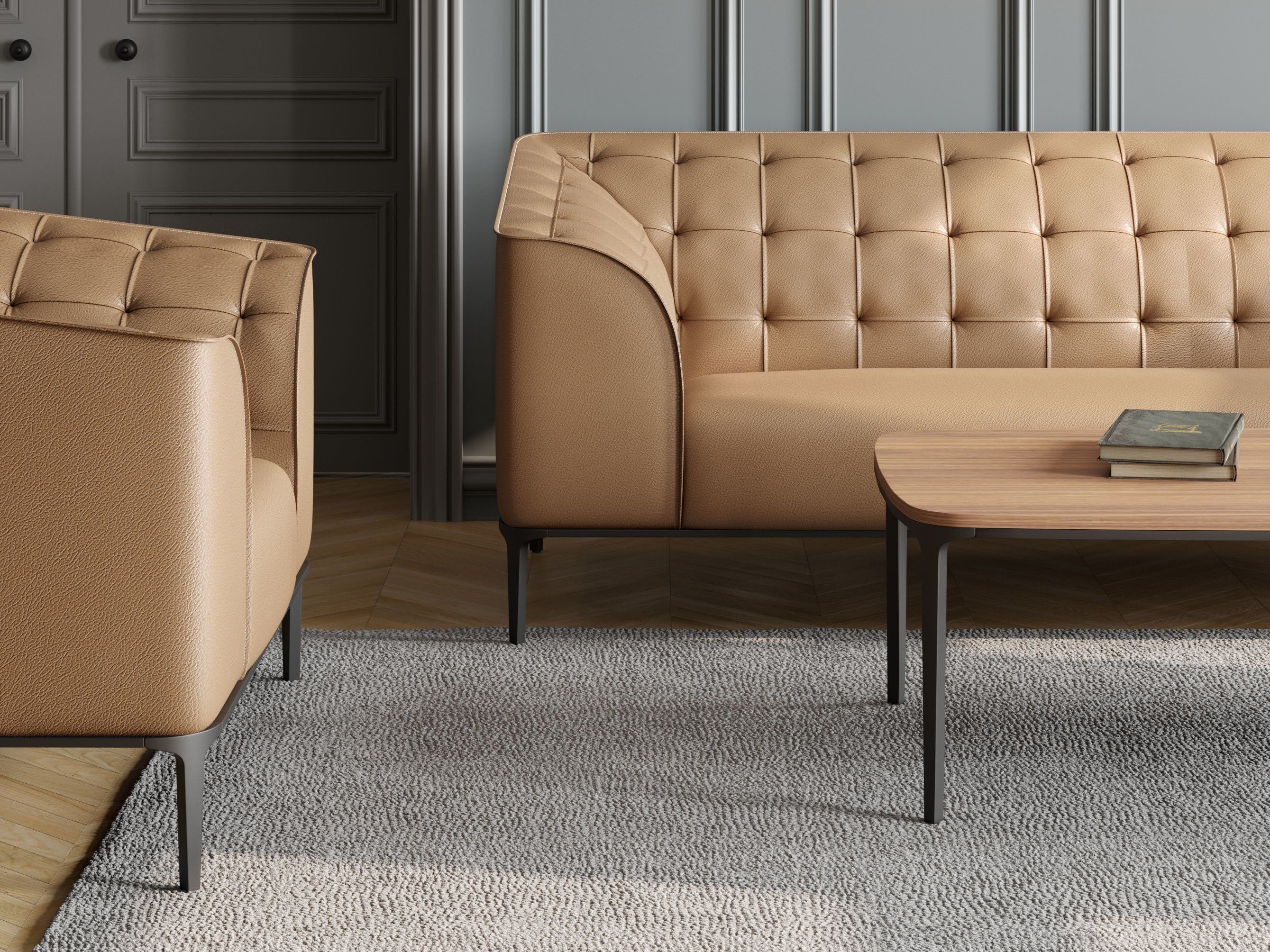 Прямоугольный журнальный столик из шпона Ersa Земля ARCH-00110248 - Вид №2