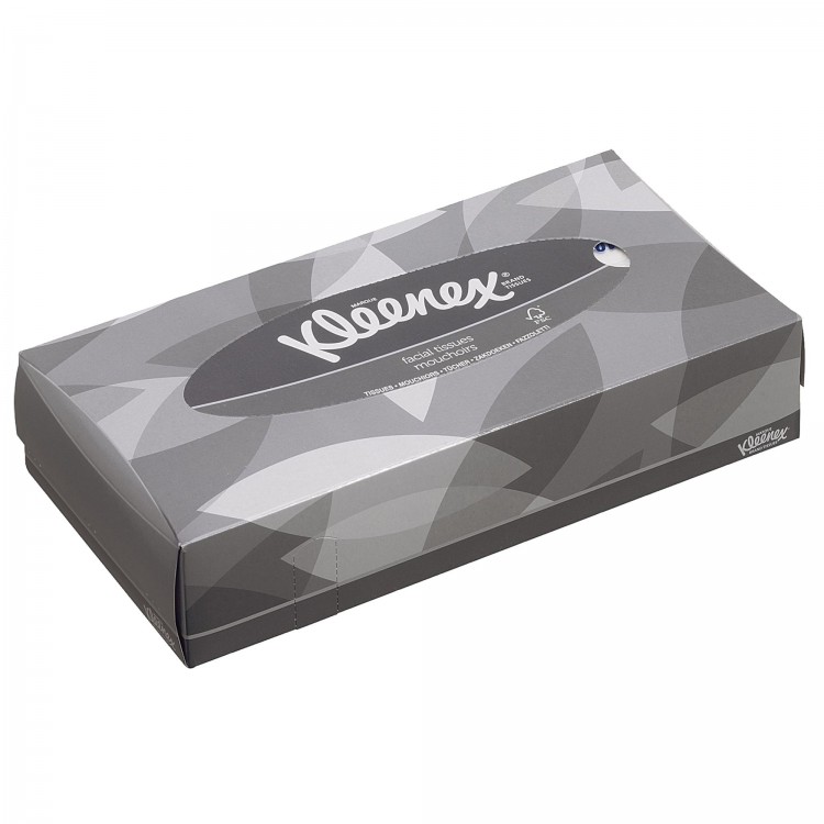 8835 Kimberly Clark Салфетки косметические для лица Kimberly Clark Professional Kleenex 8835 К1 22х19 2-слойные 21 пачка по 100 листов белый  - Вид №1