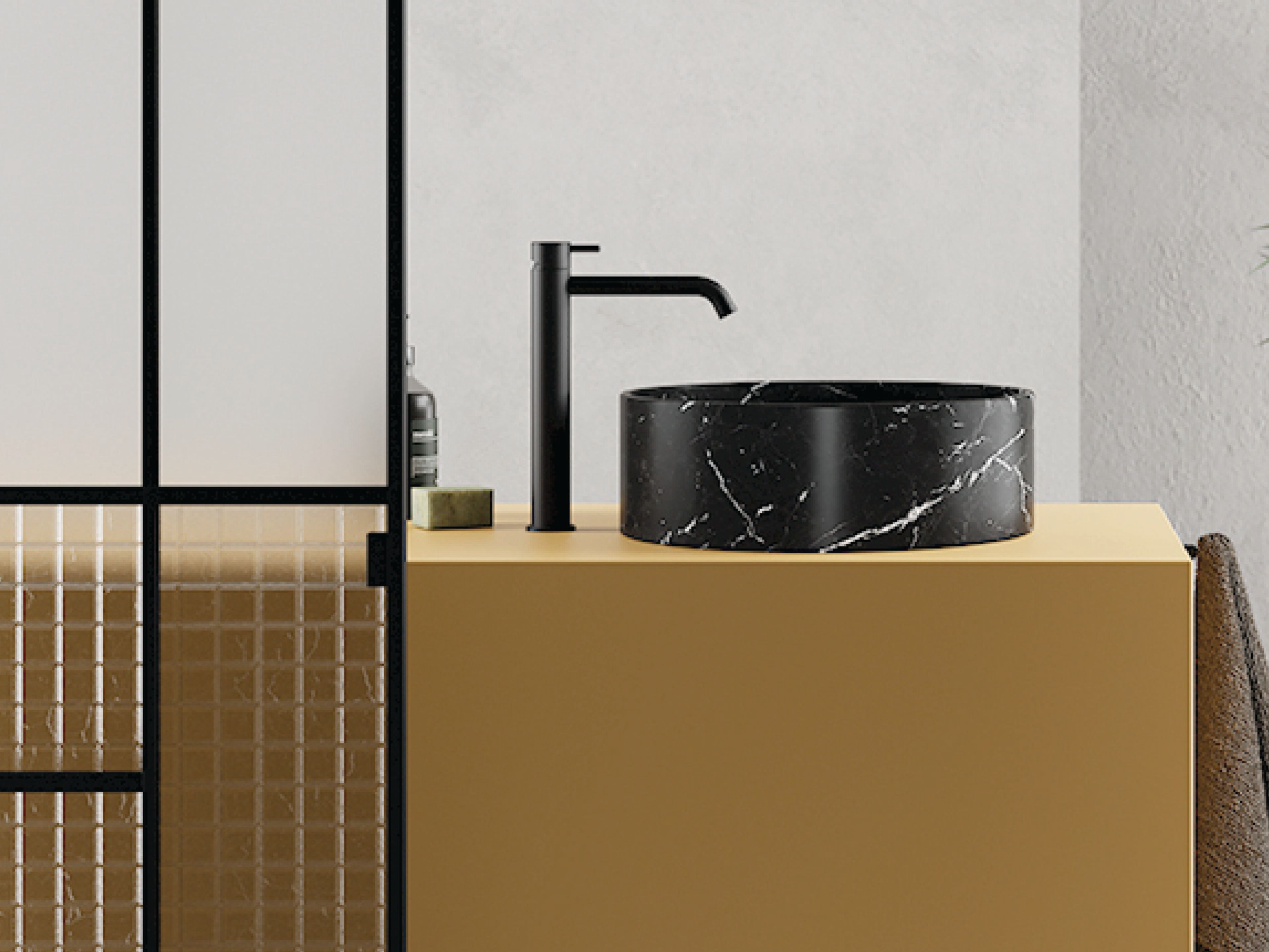 Мраморная столешница круглый умывальник Nic ARCH-00074783