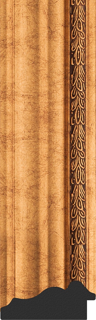 BY 4189 Зеркало с гравировкой в багетной раме - римское золото 88 mm EVOFORM Exclusive-G - Вид №3