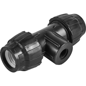 Тройник комбинированный ПНД Политэк 32x1/2"x32 мм ВР