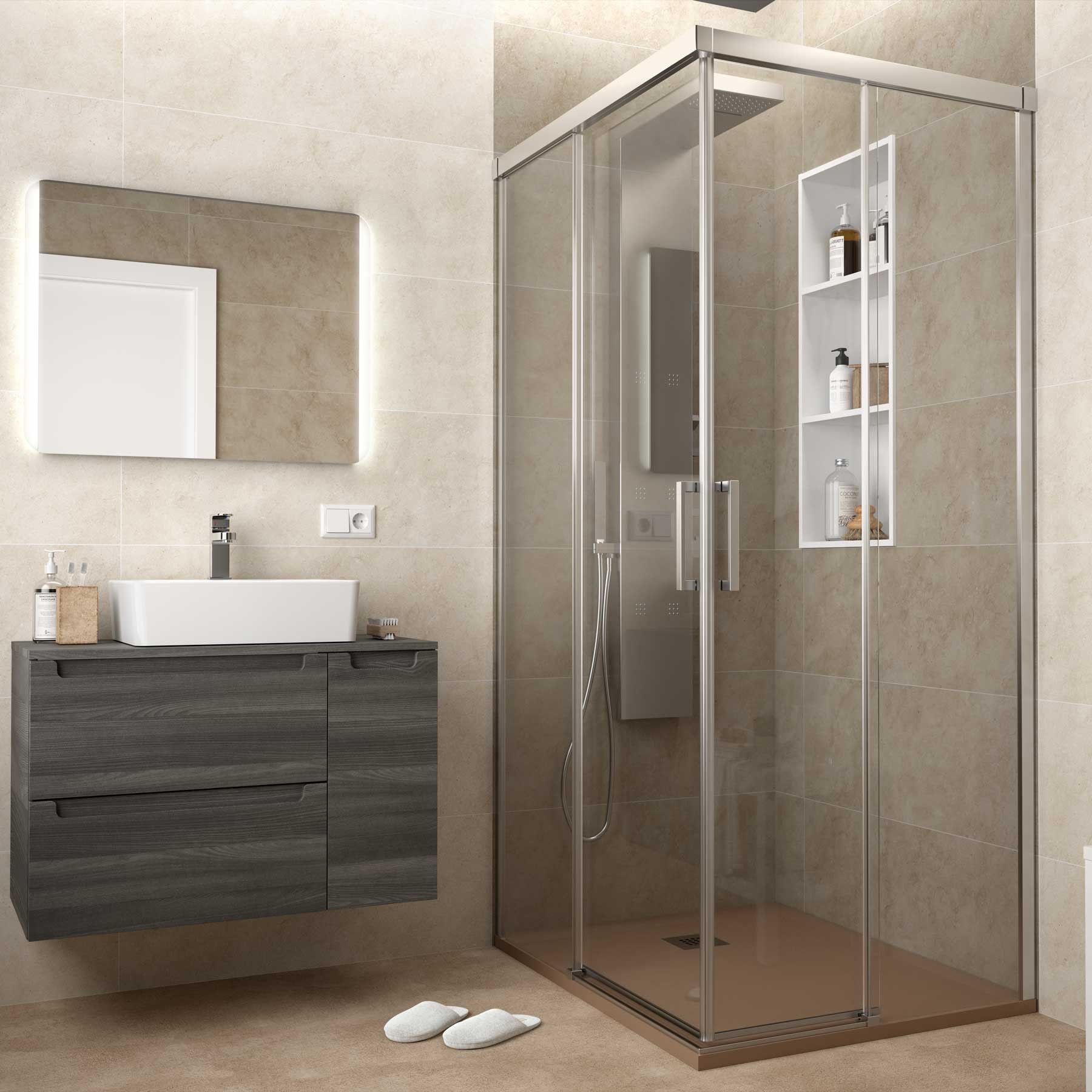 23599 SALGAR Поддон для душа RIOJA SAND 800 x 1100 мм  - Вид №1