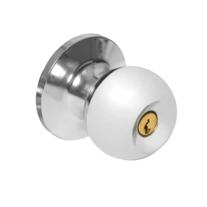 Ручка-кноб Фабрика замков 6073 с фиксатором, хром 89347019