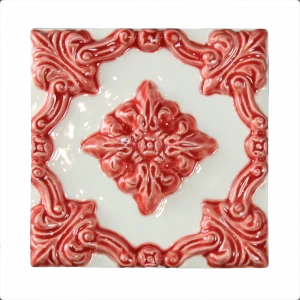 Двухцветная плитка с поливным рельефом