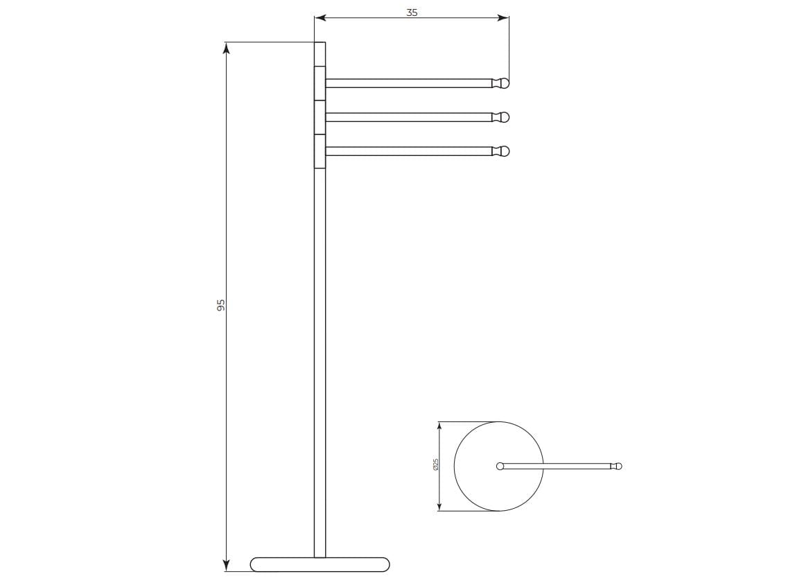 Держатель для полотенец Gaia Mobili Complements ARCH-00049707 - Вид №2
